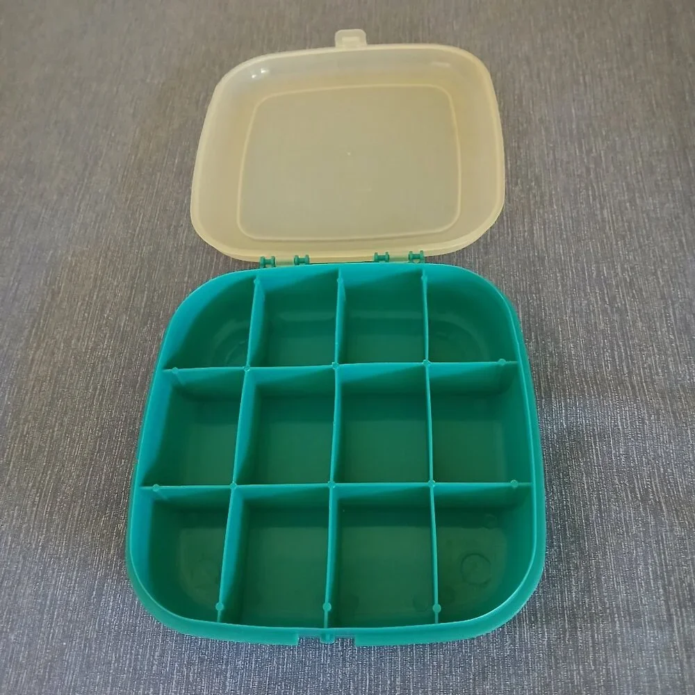 Turquoise 12 Compartment Case Organizers for beads, foamies, Jewelry